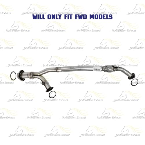 Exhaust Front Flex Pipe Compatible with Toyota Sienna 2004-2006 3.3L | Stainless Steel | Northeastern Exhaust | Includes Gaskets and Bolt Kit | Direct-Fit Replacement