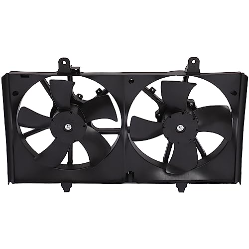 SCITOO 620-419 Dual Radiator Condenser Fan Compatible for 2002-2006 for Nissan for Altima 2.5L 2002-2006 for Nissan for Altima 3.5L 2004-2008 for Nissan for Maxima 3.5L