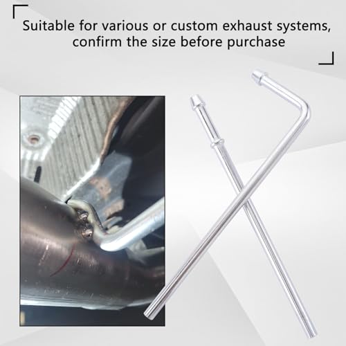 HNeekyr 4 Pcs Exhaust Hanger Weld On 2 Pcs 90 Degree Bent 9.5" Long 2 Pcs Straight 9.7" Long Universal Exhaust Hanger Rods