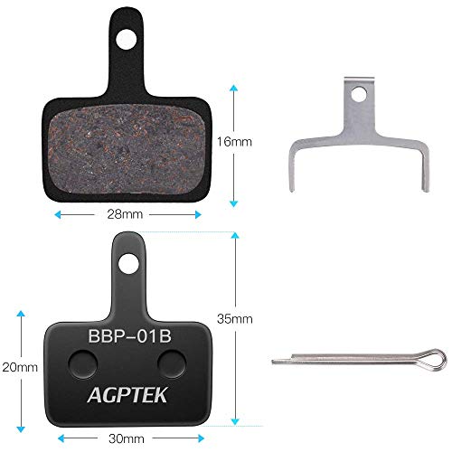 AGPTEK Bike Brake Pads, Compatible with TRP Tektro Shimano Deore Br MTB