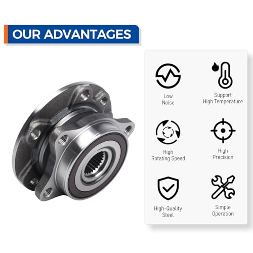 PAROD 513348 Wheel Hub and Bearing Assembly Compatible with 2015-2016 Chrysler 200, 2013-2016 Dodge Dart