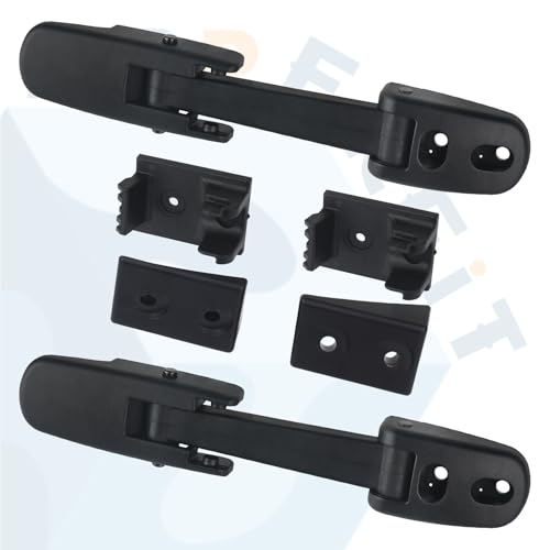 Mack Hood Latch Strap w/Catch Bracket Left Driver & Right Passenger Side Black Compatible with Mack Truck Granite Pinnacle Vision CH CHN CV CX CHU CXN CXU Hood Accessories Parts