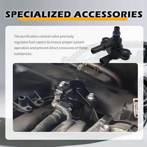 Car Vapor Canister Purge Valve Replacement OEM CX2626,2 Pin EVAP Purge Valve Solenoid Valves Compatible with Ford,Automotive Replacement Emission Canister Purges Valves with Gasket