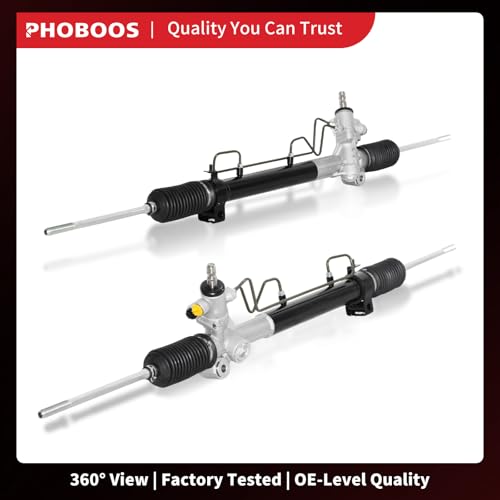 PHOBOOS Hydraulic Power Steering Rack and Pinion Assembly Compatible with Toyota Camry 1992-2001, Avalon 1995-2004, Solara 1999-2003 & Lexus ES300 1997-2001, 2.2/2.4/3.0L, New Unit, Ref. 26-1690
