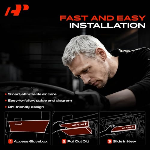 A-Premium Cabin Air Filter with Activated Carbon Compatible with Volkswagen Jetta, Passat, Golf, Tiguan, Beetle, CC, Eos, GTI, Rabbit & Audi A3 Quattro, Q3 Quattro, TT Quattro
