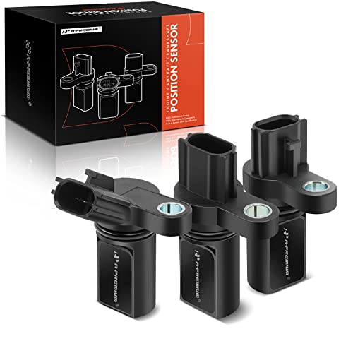 A-Premium Camshaft Crankshaft Position Sensor Compatible with Nissan & Infiniti Vehicles - 3.5L V6 - Altima, Maxima, 350Z, Murano, Quest, FX35, G35, M35 - Set of 3