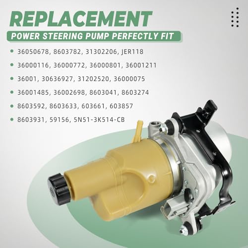 VORGENS 36050678 Electric Servo Power Steering Pump, Compatible with 2004-2013 Volvo C30, C70 II, S40 II, V50 - Replace for 36000116, 36000772, 36000801, 36001485 Steering Fuel Pump
