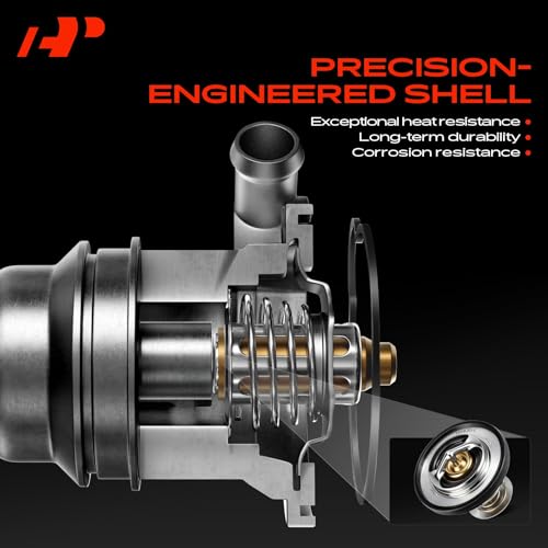 A-Premium Upgraded Aluminum Engine Coolant Thermostat Housing Assembly with Sensor & O-ring Compatible with Chevy Cruze 11-16, Sonic 12-20, Trax 13-21 & Buick Encore 13-21, 1.4L, Replace# 55565336