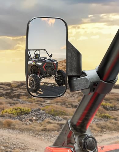 KEMIMOTO UTV Mirrors UTV Side Mirrors Fits 1.6 inch to 2 inch Roll Cage