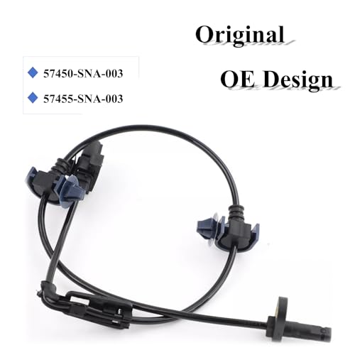 ABS Wheel Speed Sensor Front Left/Right Fit for 2006-2011 Honda Civic Replace#57450-SNA-003 57455-SNA-003（2PCS）