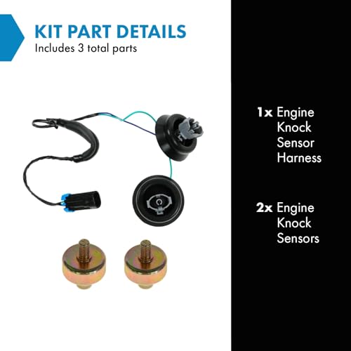 TRQ Engine Knock Sensor and Harness Kit for 2004-2005 Cadillac CTS