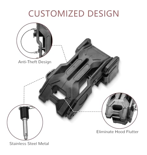 Upgraded Jeep Hood Latches with Keys, Hood Latch for 2018-2026 Jeep Wrangler JL JLU 4XE Jeep Gladiator JT, Anti-Theft Hood Lock Catch Latches Accessories, Off-Road Modified Style, 1 Pair (Not for JK)