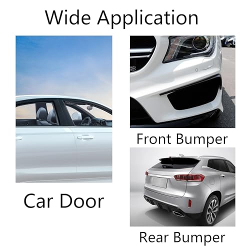AUXBC 2Pcs Universal Car Bumper Guard Strips, Front Rear Corner Protector Trim, Anti-Scratch Collision Resistant Edge Guards, Rubber Bumper Bully for SUV Pickup Truck, Black