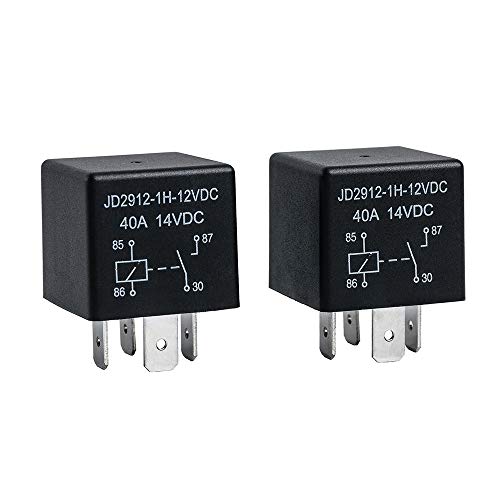 YiePhiot 2 Pack Car Relay 4 Pin 12V 40 Amp