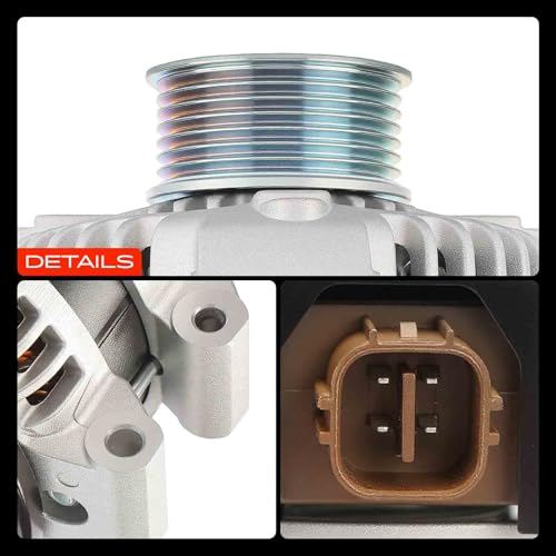 A-Premium Alternator Compatible with Acura RDX 2007-2012 L4 2.3L, 12V 110A 7-Groove Pulley Clockwise, Replace# CSF16, 31100RWCA01RM