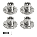 Runseaway 4Pcs 6.35mm Flange Coupling Connector, Rigid Guide Steel Shaft Coupler, High Hardness Guide Model Accessory for DIY RC Motor Axis Fittings