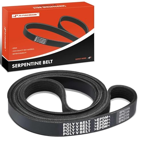 A-Premium 84.06 In Serpentine Drive Belt Compatible with Honda, Acure & Mercedes-Benz - Accord 2003-2012, Pilot 2005-2015, Odyssey, MDX, E350, GLK350, ML350, Ridgeline, TL, Crosstour, ZDX, RL
