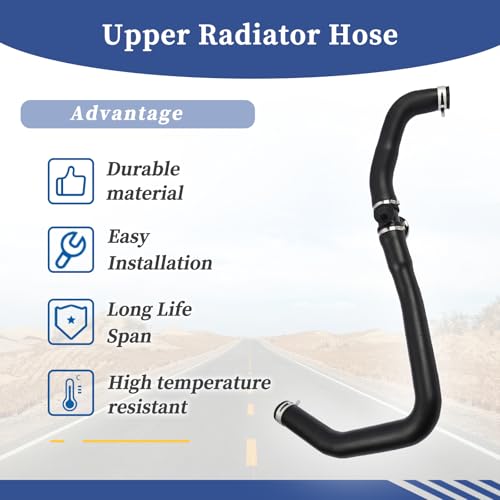 Getfarway Upper Radiator Hose Compatible with Jeep Compass/Patriot 2.0L 2.4L 2007-2017/ Compatible with Dodge Caliber 1.8L 2.0L 2.4L 2007-2012, Replace 5058172AH 5058172AE 5058172AI