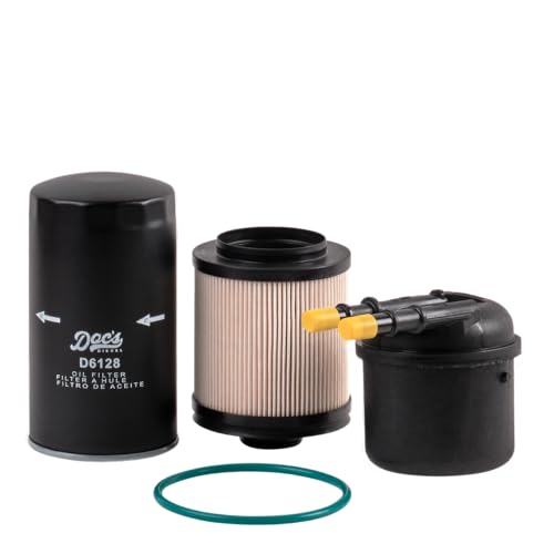 Doc's Diesel Filter Kit DFD4615+D6128 | Compatible with Ford 6.7L Powerstroke F250, F350, F450, F550 2011-2016 | Replaces FD4615, FL2051