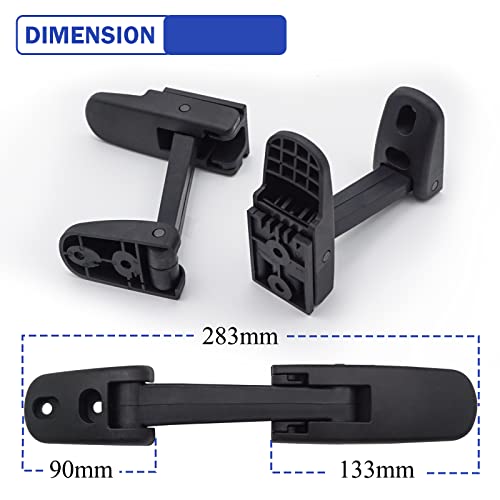 2PCS Heavy Duty Hood Latch Kit LH/RH for Kenworth T170, T270, T330, T370, T660 / Peterbilt 325, 335, 337, 340, 348, 384, 386, 567, 569, 579 / Mack CH/Blue Bird 315-5502&315-5503