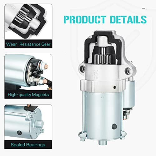 6674 Starter for Ford Escape 2.3L 2.5L 2005-2012, Focus 2.0L 2.3L 2003-2010, Explorer 2.0L 2012-2013, Transit Connect 2.0L 2010-2013, for Mazda Tribute Mercury Mariner 2.3L 2.5L 2005-2010