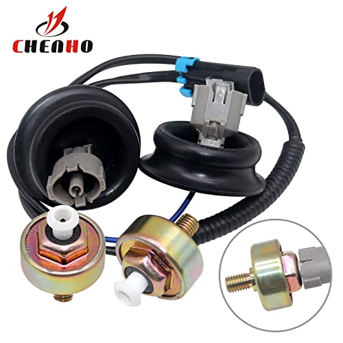 Knock Sensor Wiring Harness for Chevy Suburban Silverado Avalanche Tahoe GMC Sierra Yukon Cadillac & More GM Vehicles, Replace# 12601822, 917-033 CHENHO (2, Knock Sensors & Harness)