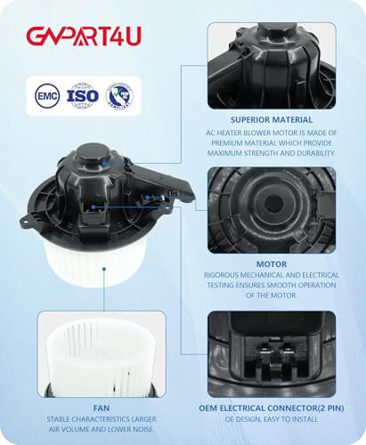 GVPART4U Front Blower Motor 700237 for Ford 2009 2010 2011 2012 2013 2014 F150, 2009-2014 2015 2016 2017 Ford Expedition Lincoln Navigator, AC Heater Blower Motor