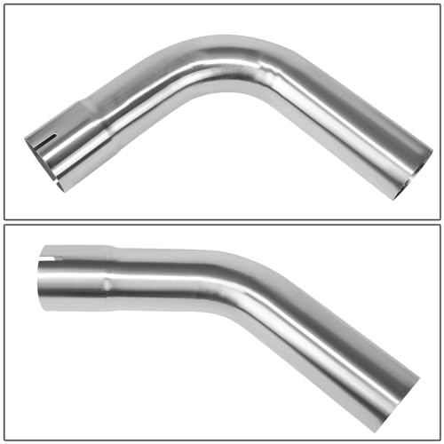 DNA MOTORING 16Pcs 2 Inches Stainless Steel DIY Custom Exhaust Tubing Mandrel Bend Pipes Straight & U-Bend Kit, Universal Fit, ZTL-20SS