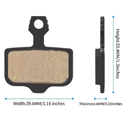 4 Pairs Bike Disc Brake Pads, Compatible for Sram Brake Pads Avid Elixir E1 E3 E5 E7 E9 ER CR XO XX DB1 DB3 DB5, MTB Brake Pads Compatible for Nutt Hydraulic Disc Brakes with Tools (Semi-Metallic)