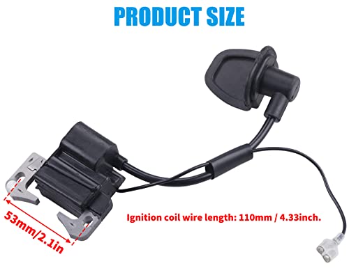 JINGKE 2-Stroke Engine Ignition Coil for 33cc 43cc 47cc 49cc 50cc Mini moto Dirt Pocket Bike Chopper Scooter Kids Quad ATV Minimoto Mini bike Dirt Bike