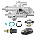 Yongtoparts 902-319 Aluminium Engine Coolant Thermostat Housing Assembly Compatible with Chrysler 200, Sebring, Dodge Journey Avenger Caliber, Jeep Compass Patriot 2.4L Replace OE 68003582AB 4884873AA