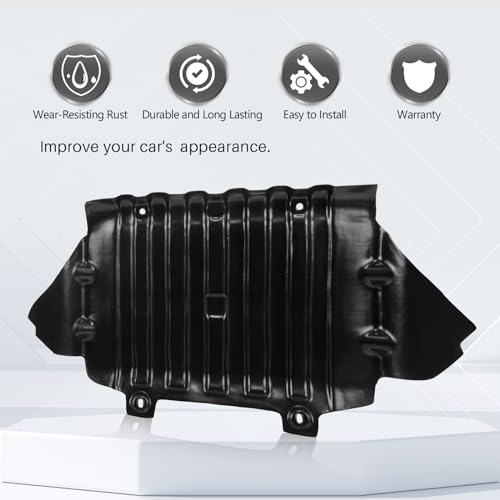 CarPartsDepot Front Lower Engine Splash Shield Center Under Cover Compatible with 2007-2014 Chevy Silverado 1500 & Suburban & Tahoe & GMC Sierra & Cadillac Escalade GM1228139 22781371