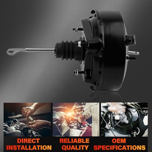 Fexhull Vacuum Power Brake Booster Fit for Jeep Wrangler 1987-1990, Fit for Jeep YJ 1987-1990 FR10-JP024, OE 83502846, 5252628, 54-74004
