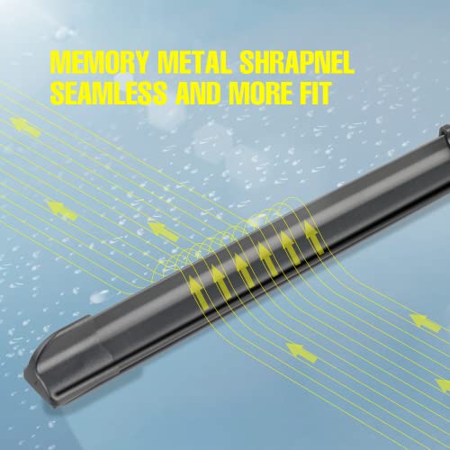 5 PLUS Custom-Fit Wipers For 2011-2023 VW Jetta Wiper Blades,24"+19"-2 PACK