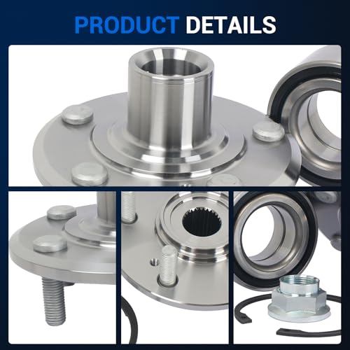 Autoround 29596048 Front Wheel Bearing Hub Assembly fit for 1997-2001 Honda CR-V/Prelude