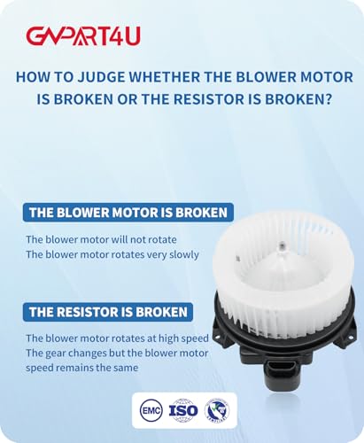 GVPART4U Front Blower Motor for Toyota Tundra Camry 4Runner Highlander Venza Avalon 2007 2008 2009 2010 2011 2012 2013 2014 2015 2016 2017 2018, for 2007-2019 Lexus OE: PM9351 75830 871030E040