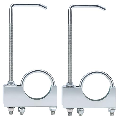 Exhaust Clamp with Hange fit 3" Exhaust Pipe，Rear Muffler Hanger Universal Exhaust Hangers Exhaust System Hanger for Car Truck Exhaust Pipe (2 PCS)