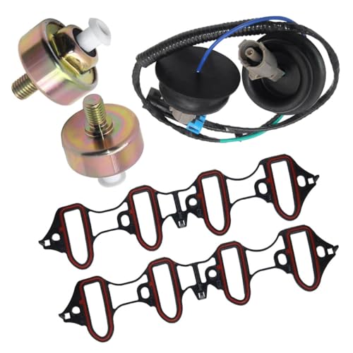Knock Sensors Wiring Harness and Intake Manifold Gasket Kit for Chevy Suburban Silverado Avalanche Tahoe GMC Sierra Yukon, for Cadillac & More GM Vehicles | Replace# 12601822 12589867 917-033