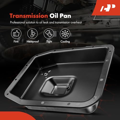 A-Premium Transmission Oil Pan with Drain Plug & Gasket Compatible with 4R70W 4R75W 4R75E AOD-E Transmission & Ford F-150 Crown Victoria Expedition Mustang & Mercury Cougar Grand Marquis Marauder