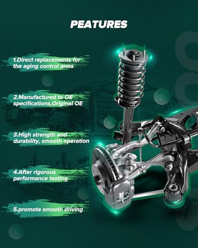 Front Inner Outer Tie Rod End w/Steering Boot fit for Nissan Sentra 2007 2008 2009 2010 2011 2012, Suspension Kit with Sway Bar Link - 8pc Set