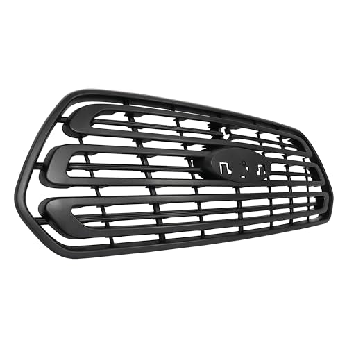 HECASA Front Grille Compatible with 2015-2019 Ford Transit 150 250 350 350HD Grill Assembly ABS Plastic Black Replacemant for CK4Z-17E810-AA FO1200587