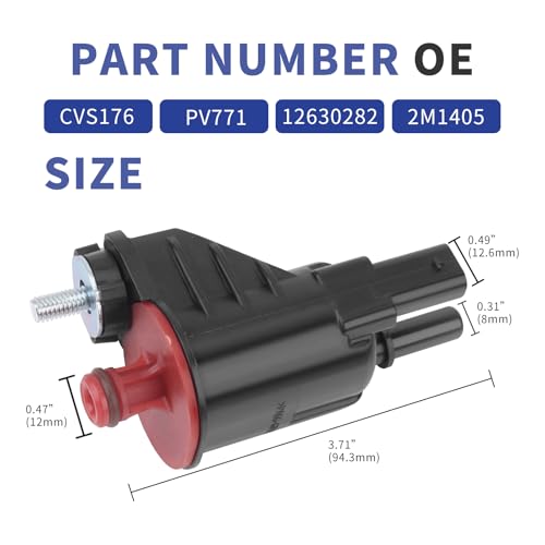 Ricmjend 12630282 Vapor Canister Purge Solenoid Valve Fits for 2014-2022 Chevy Silverado, Tahoe, Camaro, Colorado, Suburban, Express/GMC Sierra, Yukon/Buick Enclave/Cadillac Escalade
