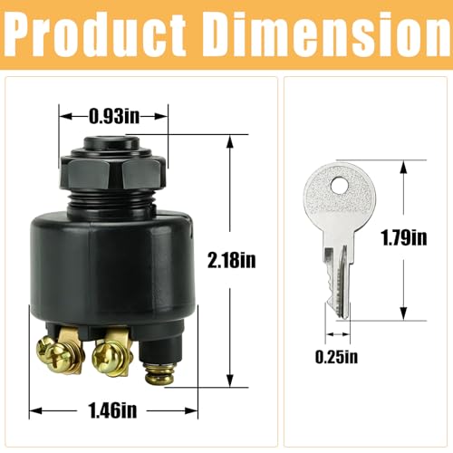 50-11651 Boat Ignition Switch with Keys for J-ohnson E-vinrude