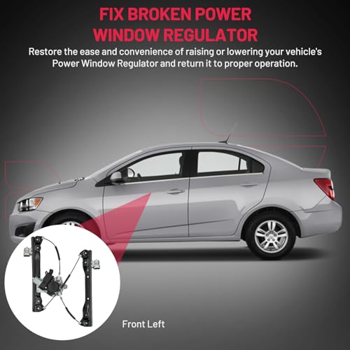 BDFHYK 7Pin 748-974 Power Window Regulator with Motor Front Left Driver Side for Chevy Cruze 2010 2011 2012 2013 2014 2015, Cruze Limited 2016, 748974, 75226747
