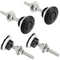 Doaho Pack of 4 Universal Aluminum Vehicle Hood Pins,Diameter 1.25" Quick Latch Bumper Release,Hood Pins for Race Car - Black