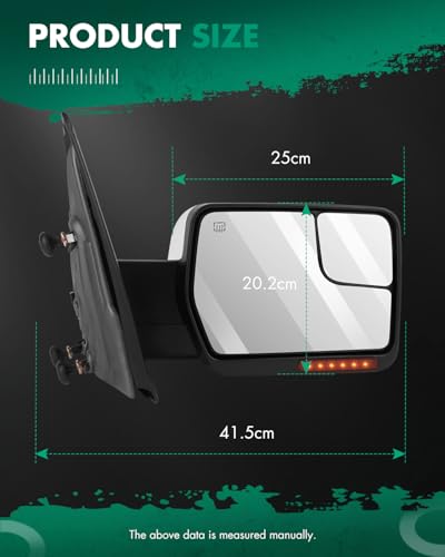 SCITOO Towing Mirrors Compatible for 04-14 for Ford F150 Pickup Pair Set