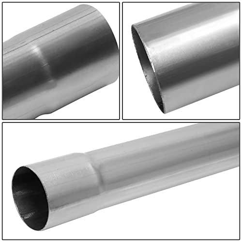DNA MOTORING ZTL-25RAW-8P 8 Pcs 2.5 Inches Mild Steel DIY Custom Exhaust Tubing Mandrel Bend Pipe Straight & U-Bend Kit, Universal Fit