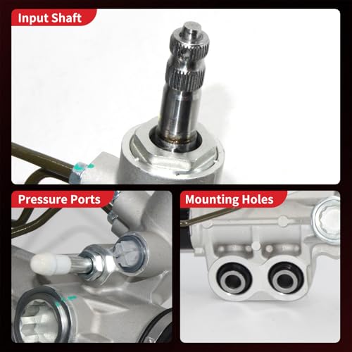PHOBOOS Hydraulic Power Steering Rack and Pinion Assembly Compatible with Nissan Frontier 2005-2020, Pathfinder 2005-2012, Xterra 2005-2015, 2.4L, 2.5L, 4.0L, 5.6L, New Unit, Direct Fit, Ref. 26-3033