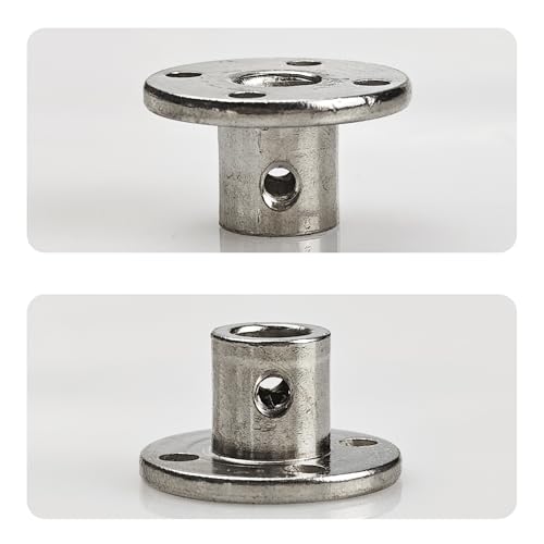 Runseaway 4Pcs 6.35mm Flange Coupling Connector, Rigid Guide Steel Shaft Coupler, High Hardness Guide Model Accessory for DIY RC Motor Axis Fittings
