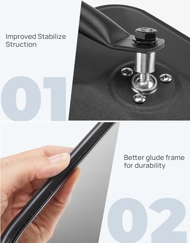 JOYTUTUS Mirrors Doors Off Compatible with Wrangler TJ JK JKU 1997-2018, Does Not Fit on Doors, Easy-Install Side View Mirrors, No Vibration & Wobble